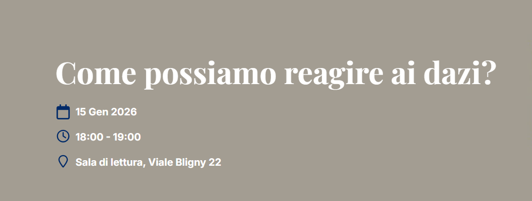 Come possiamo reagire ai dazi?